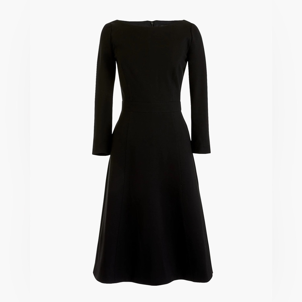 J Crew Fit and Flare Dress in Stretch Ponte